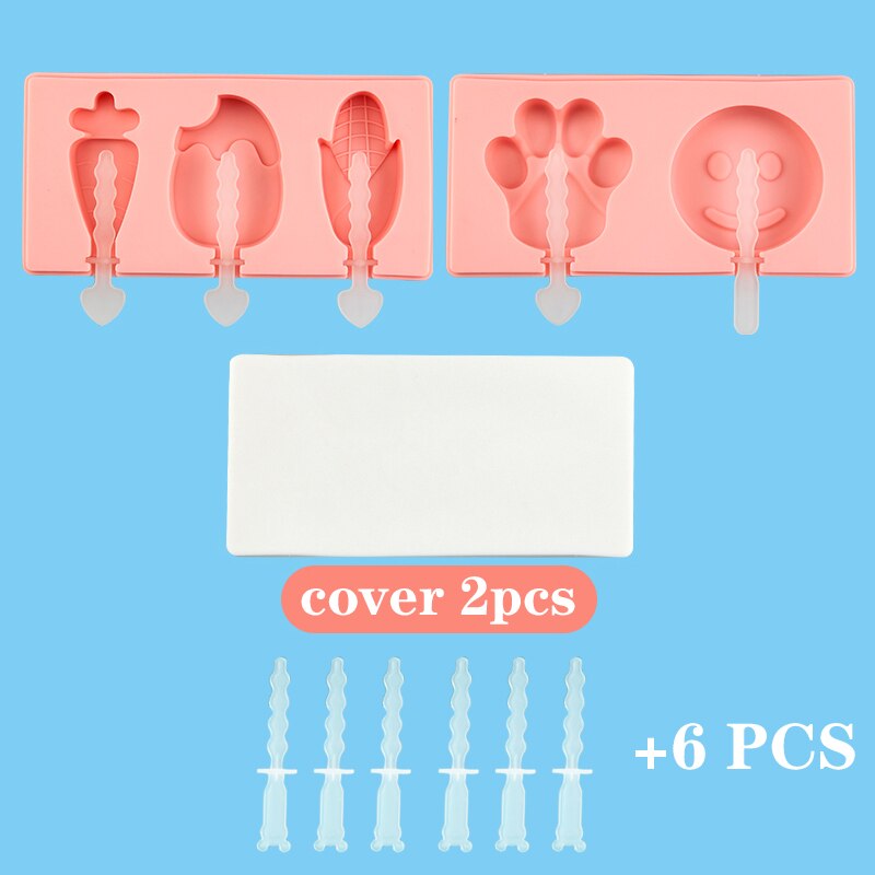 Siliconen ijsvorm van voedingskwaliteit, ijsblokjesmachine, siliconen mal, ijsvorm, ijslollyvorm, keukenaccessoires: 2 stuks stijl 02