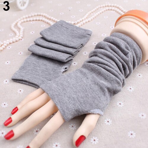 Kvinder strikket arm fingerløs vante håndled varm vinter lange handsker armvarmere