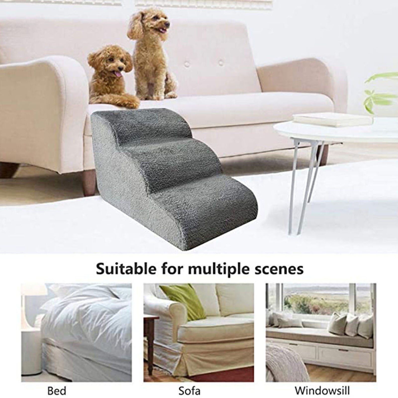 Escalones grandes para interior y exterior para mascotas, escalera para perros, rampa para perros, sofá cama, escalera para perros y gatos