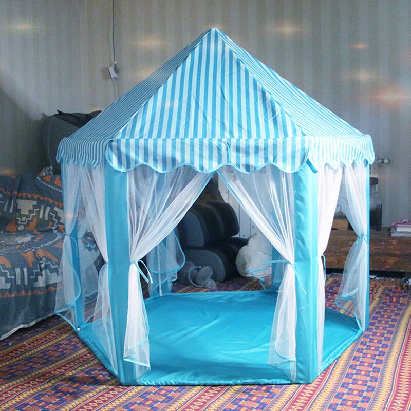 Schermo esagonale per bambini Play House pieghevole Pop-up Indoor Outdoor tenda per bambini Toy House Princess Castle decorazioni per bambini