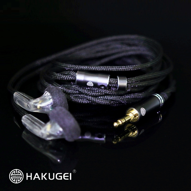 Hakugei classic  mx500 hifi-ohrhörer 3.5mm 32 ohm, bass-headset mit 50 -adrigem, versilbertem einkristall-kupferkabel