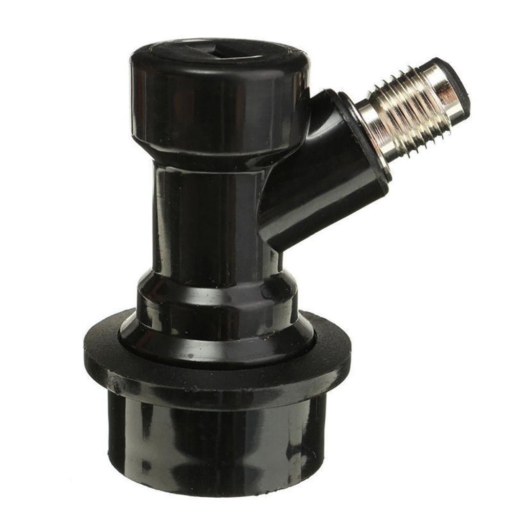 Homebrew Beer Keg Connector Dispenser Ball Lock Keg Disconnect Liquid / Gas Connectors For Ball Lock Keg Swivel Nut Tools: Black Threaded Mouth