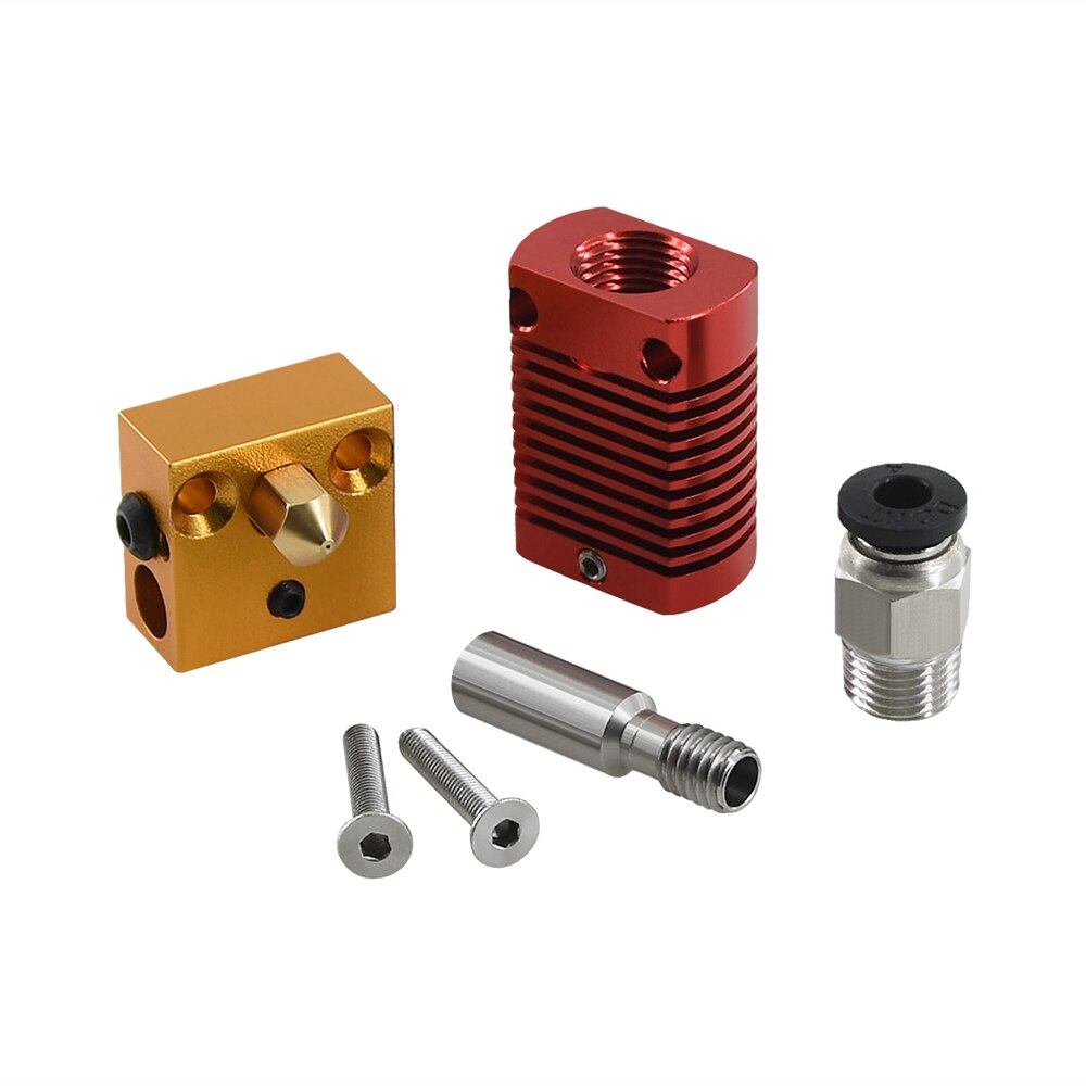 Mk8 montado extrusora kit final quente para ender 3 CR-10 impressoras 1.75mm 0.4mm bico de alumínio bloco aquecimento acessórios da impressora 3d