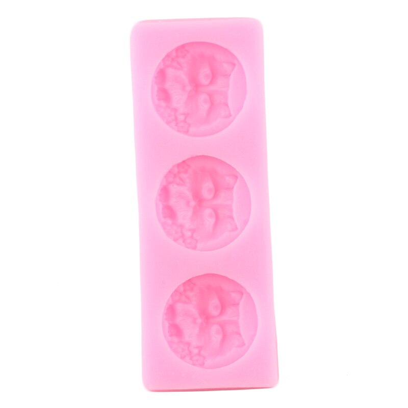 3D carino testa di gatto cammeo stampo in silicone caramelle al cioccolato argilla stampi in resina fai da te cottura Cupcake topper strumenti per decorare la torta del fondente
