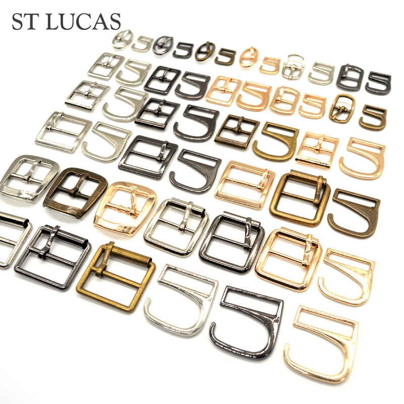 8 jeux de boucles métalliques 9 crochets | Pour courber les chaussures, sacs, boucles de ceinture, décoration bricolage, accessoires pour chaussures à coudre
