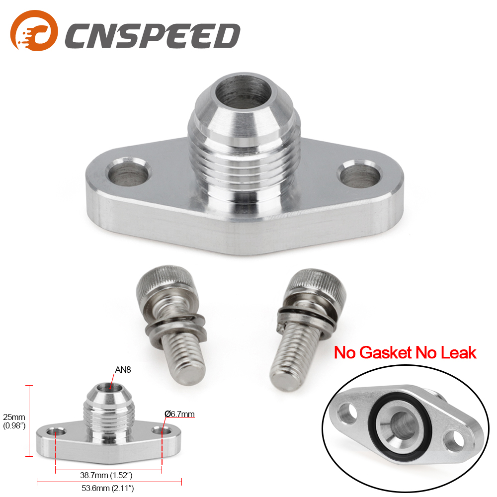Brida de drenaje Universal para KKK K03 Garrett GT15 GT17 IHI RHF4 TD04 YC101625, retorno de aceite Turbo de 8AN, 38mm