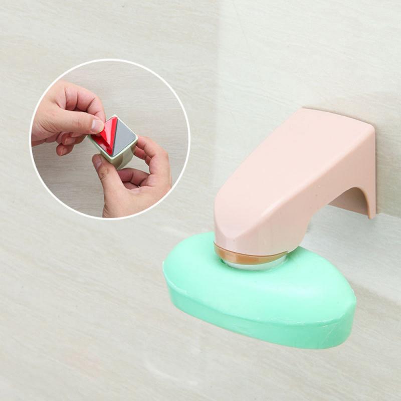 1PC Magnet Seife Spender Ohne Stanzen Kreative Seife Stand Spender Kunststoff Schlecht Seife Kasten Haushalt Seife Gerichte