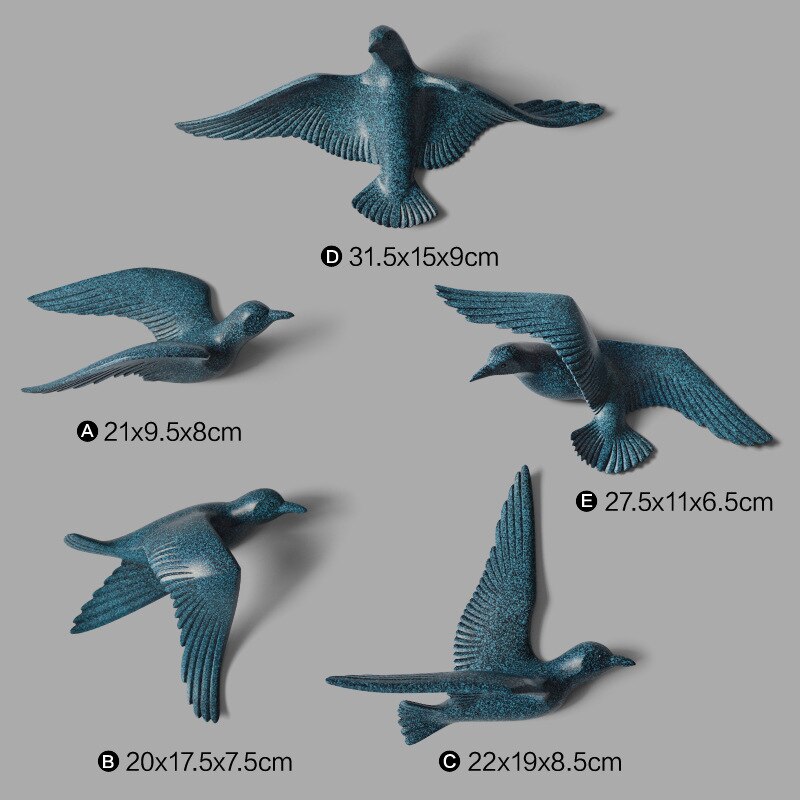 3D Resin bird Home Decoration decor wall stickers decoration: 3