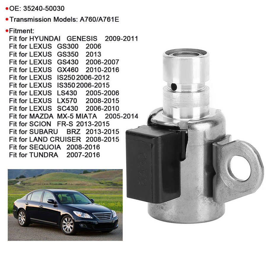 Shift Control Solenoid A760/A761E Transmission 35240-50030 Fit for LEXUS GS300/GX460/IS250/LS430/SC430 Car Auto accessories