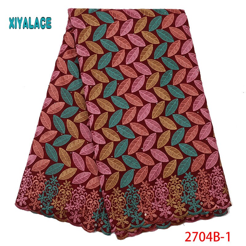 suisse Voile dentelle en suisse jolie 100% coton suisse Voile lacets pour africain couture dentelle YA2704B-2