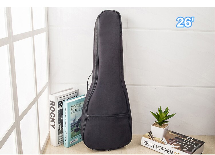 Ukulele Bag 21/23/26 Inch Portable Waterproof Musical Instrument Single Shoulder Bag Soprano Guitar CaseTas Guitar Carry Case: For 26inch