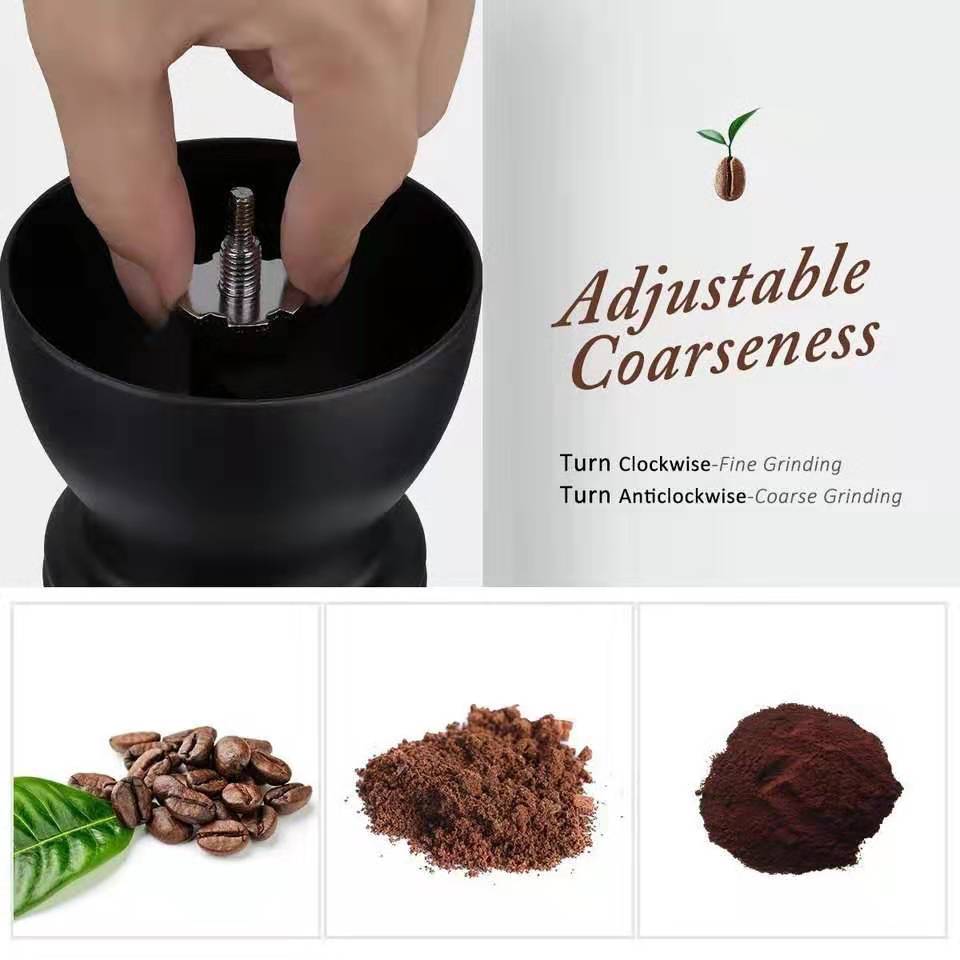 Manual Coffee Grinder with Storage Jar Soft Brush Conica Mini Coffee Milling Machine for Single Coffee