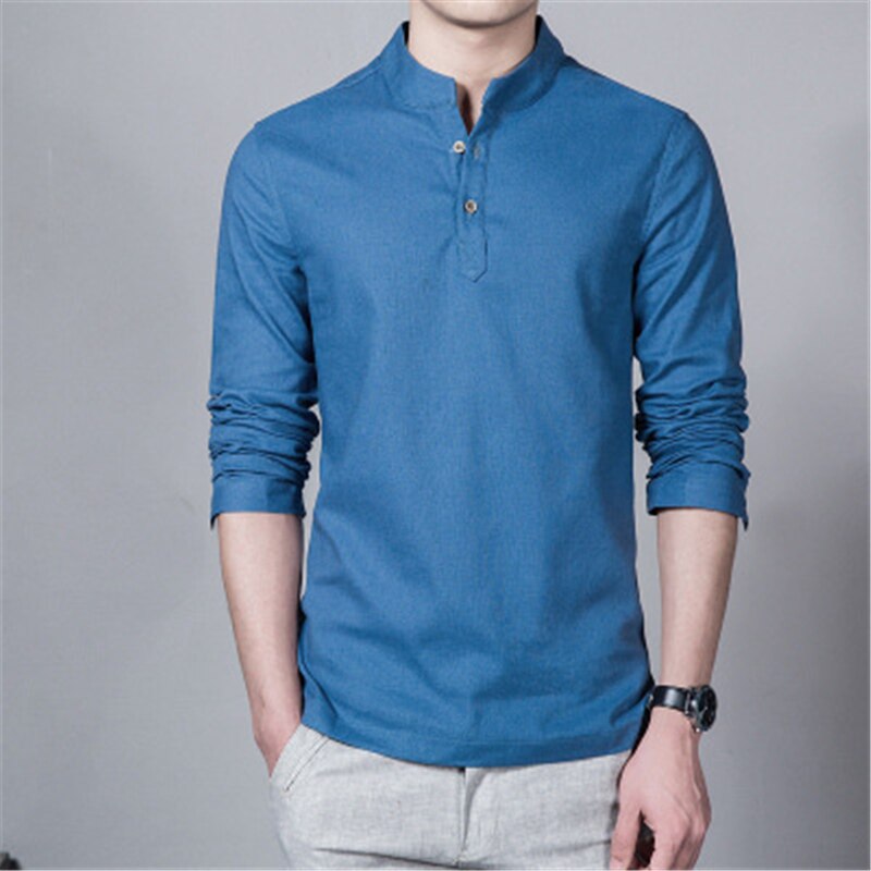 T-Shirt Männer Frühling Herbst Neue Lange Hülse O-ansatz T Hemd Männer Kleidung Patchwork Baumwolle T Tops