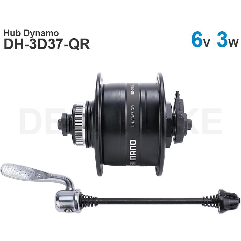 SHIMANO – moyeu Dynamo DH-3D37-QR DH-3D32-QR, frein à disque, 3.0W, verrouillage central, dégagement rapide, taille de roue 16-28 pouces, Original