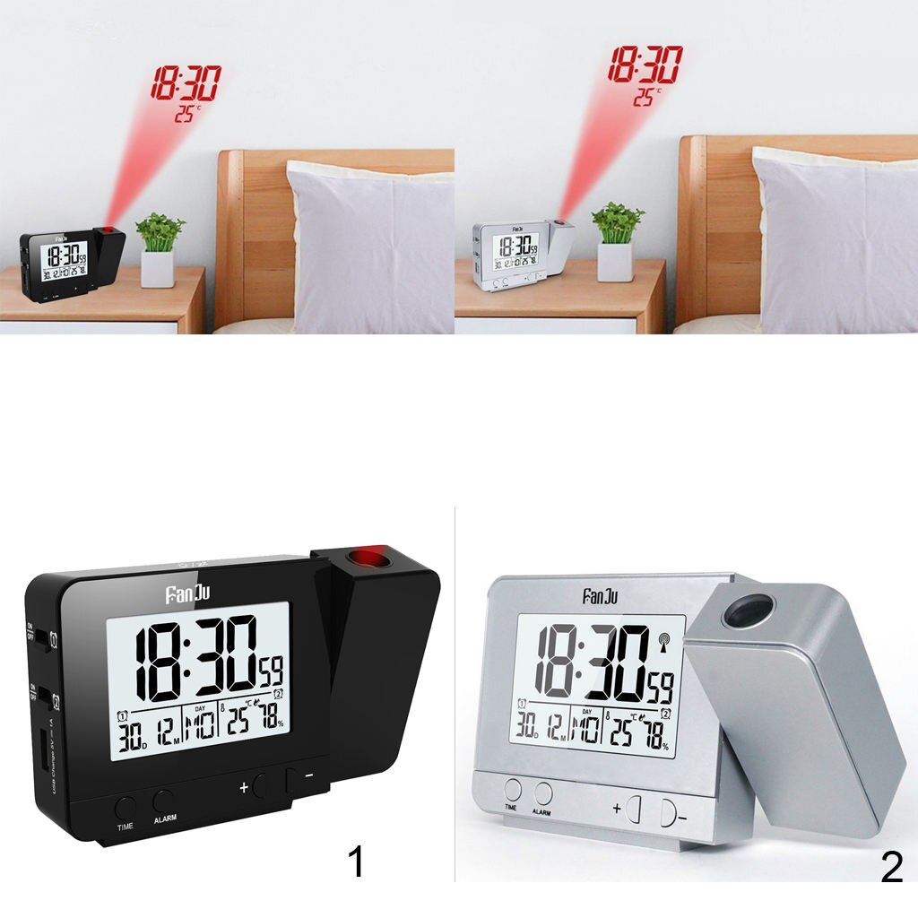 Digital Projection Alarm Clock LED Wall Ceiling Display Projector