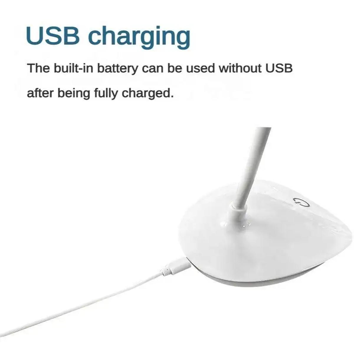 Draagbare USB oplaadbare bureaulamp Touch 3-modi dimmen tafellamp oogbescherming voor kantoor slaapkamer nachtkastje leeslamp