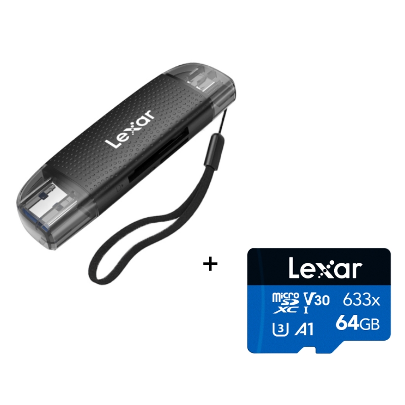 Lexar Micro SD-Karte 32 GB 64 GB 128 GB 256 GB 512 GB Speicherkarte A1 microSD TF-Karte für Telefonspeicher Flash-Karte mit USB 3.2-Leser: 128 GB