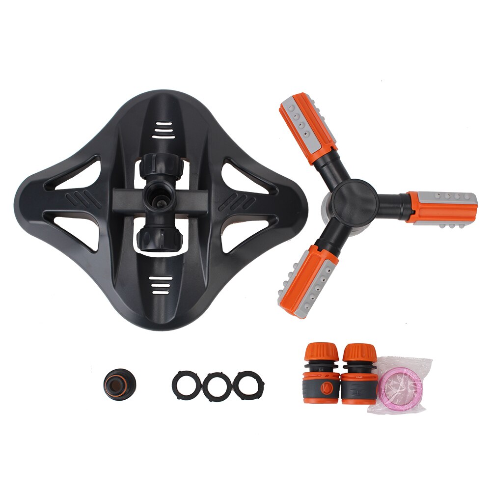 360 Degree Garden Agriculture Irrigation Device Lawn Sprinkler 3-arm Rotating Sprinklers Grass Lawn Automatic Watering Nozzles: B