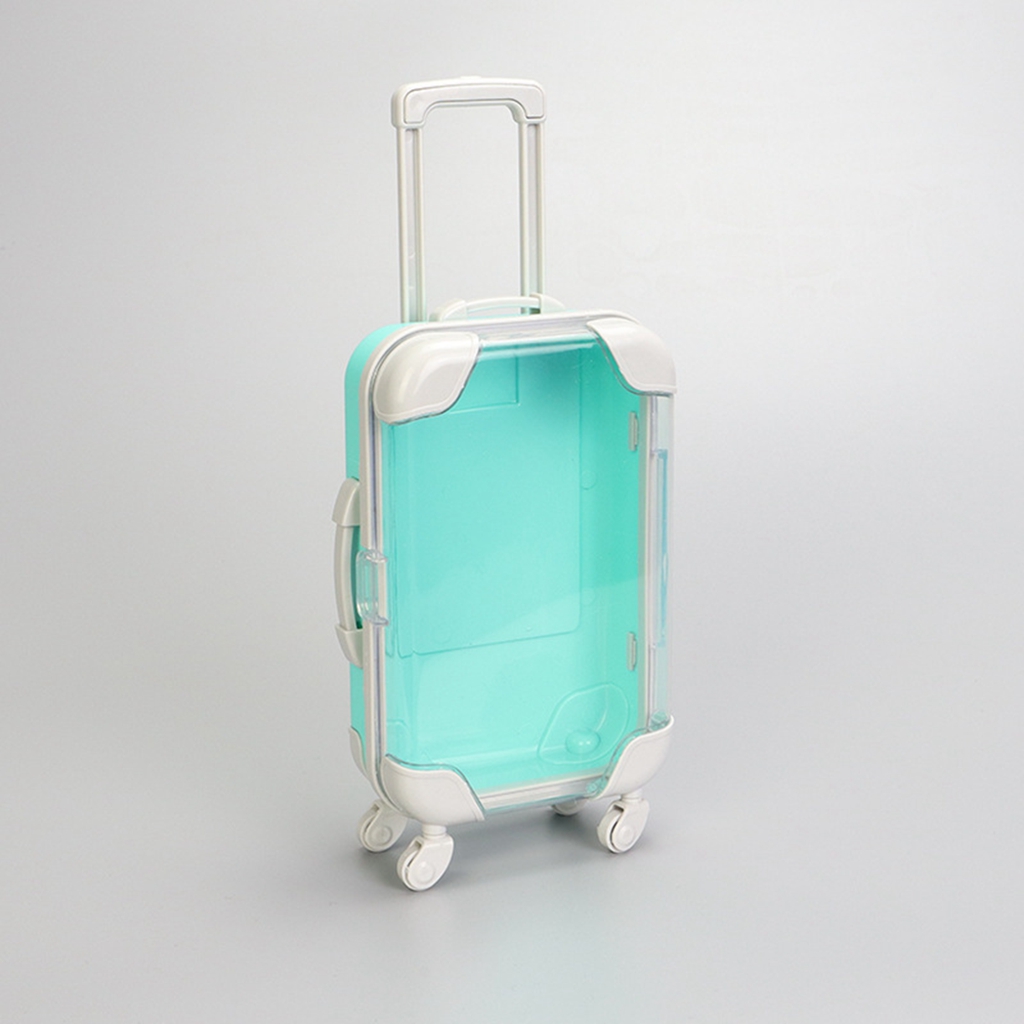 Dollhouse Miniature Scene Decoration Mini Simulation Suitcase For Small Luggage Doll Accessories Toys: light green