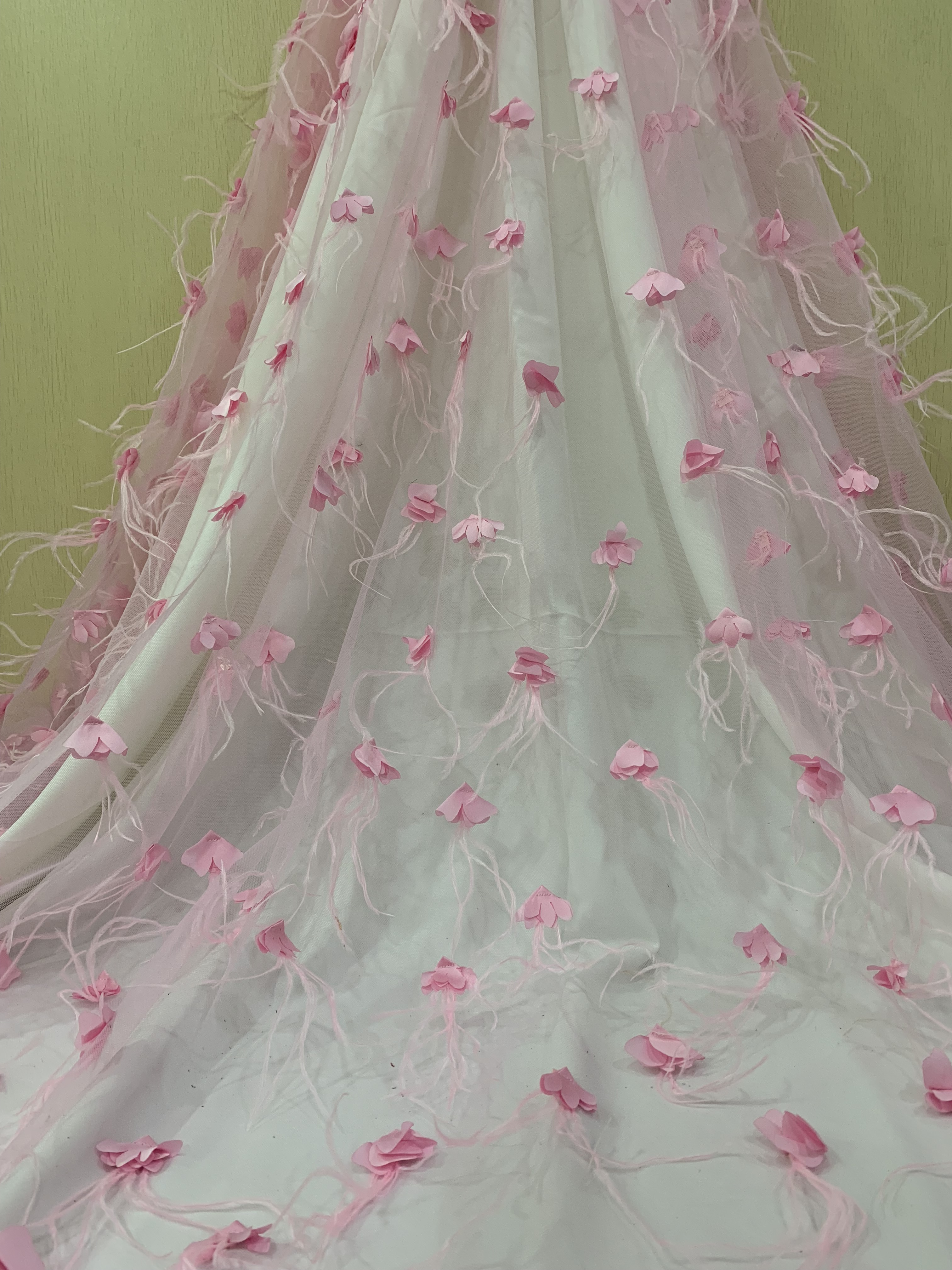 Tessuto Di Pizzo Africano Nigeriano In Tulle For Cucire Abito