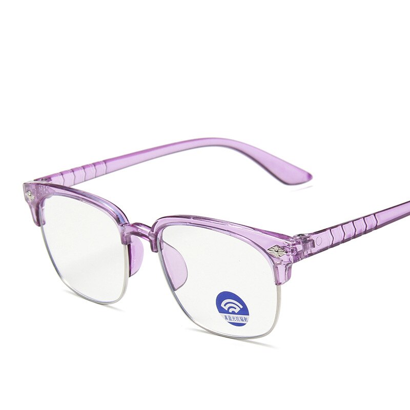 Kid 'S Brillen Anti-Blauw Licht Bril Kinderen Mode Eenvoudige Vierkante Brillen Frame Bijziendheid Optische Spiegel Voor unisex: C2 Trans Purple