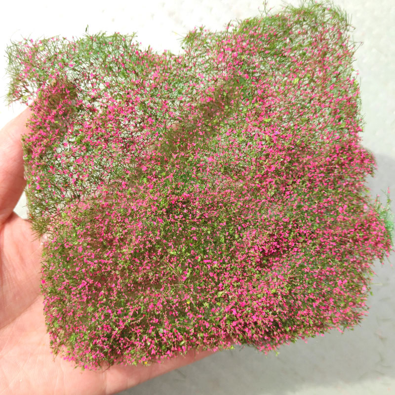 Simuleringsmodell gress plen håndrevne blomsterklaser modellbygging hagedekorasjon gjør-det-selv-materialer modell forstad vegetasjon: Vannmelonrød