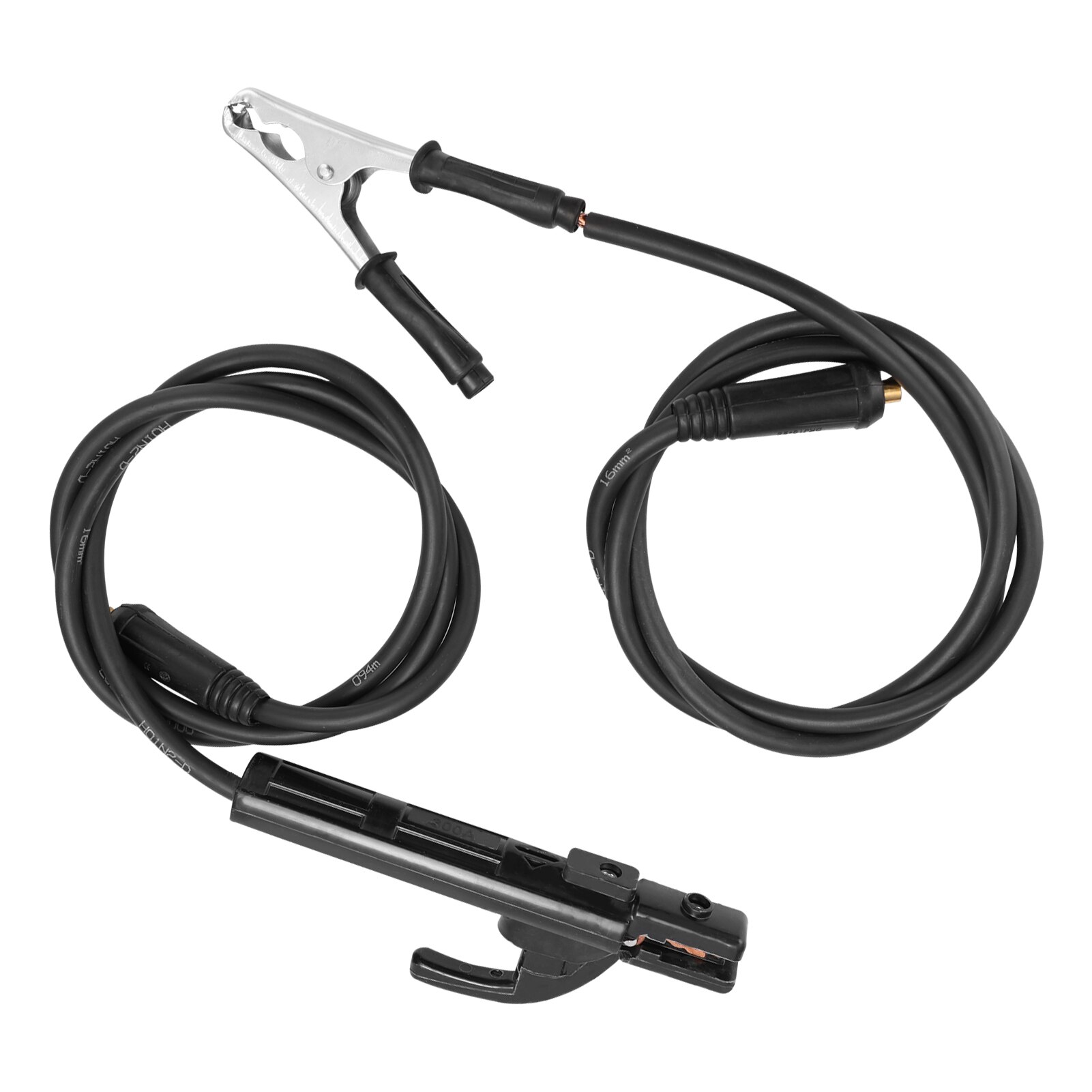 1.5M Welding Machine Clamping Tool Solder Leads Kit Electrode Holder Stick Welders and Ground Clamp Set