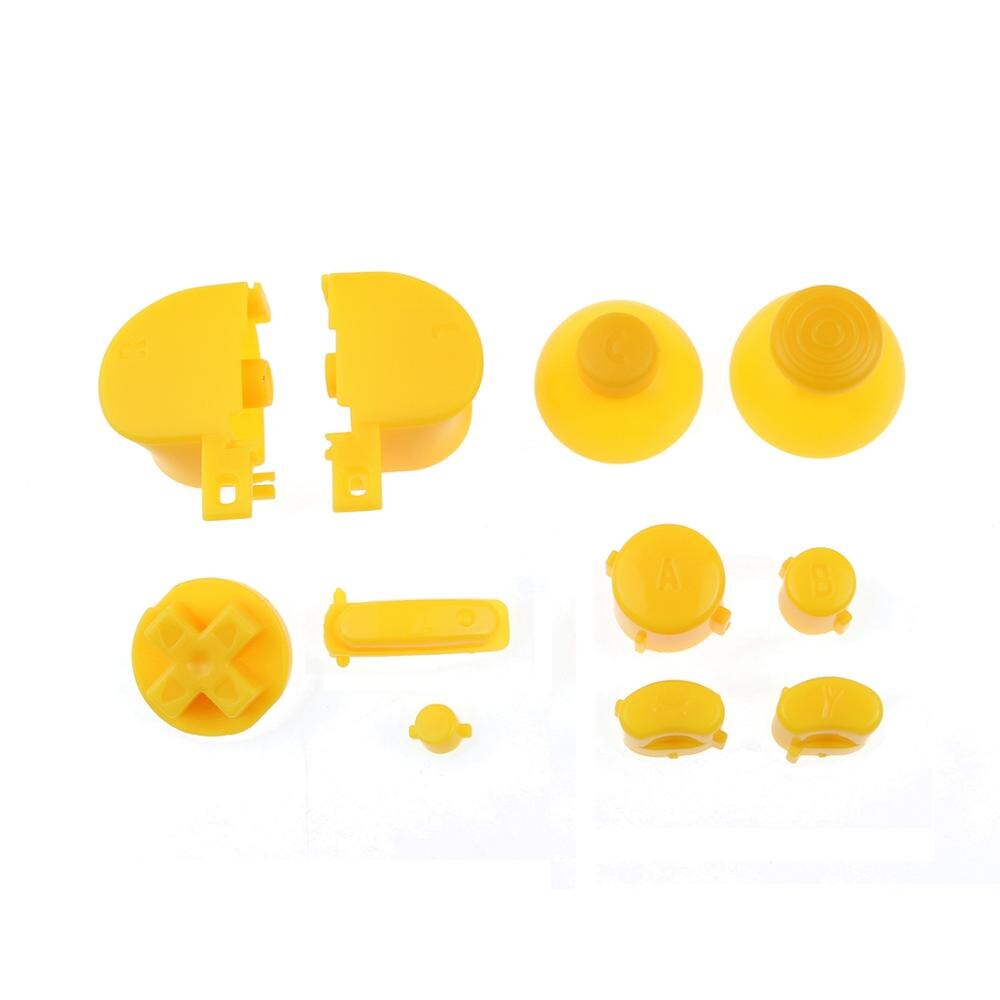 YuXi 21color Full Set LR ABXY Z Keyboards Keys for GameCube Game Controllers for NGC D Pads Power ON OFF Keys & Joystick Cap: Yellow