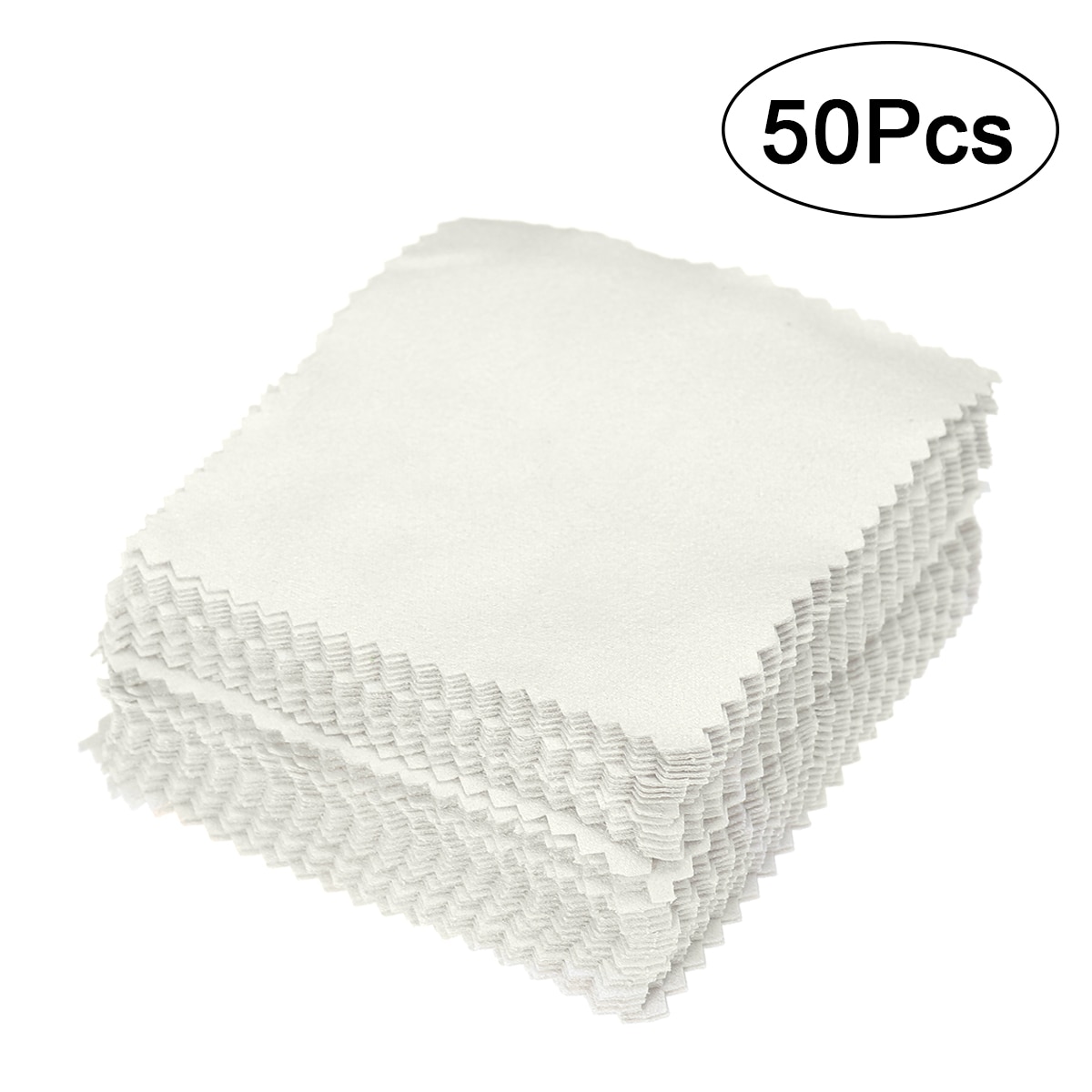50pcs Jewelry Portable Small Size Practical Wiping Cloth Cleaning Cloth Polishing Cloth for Sterling Silver