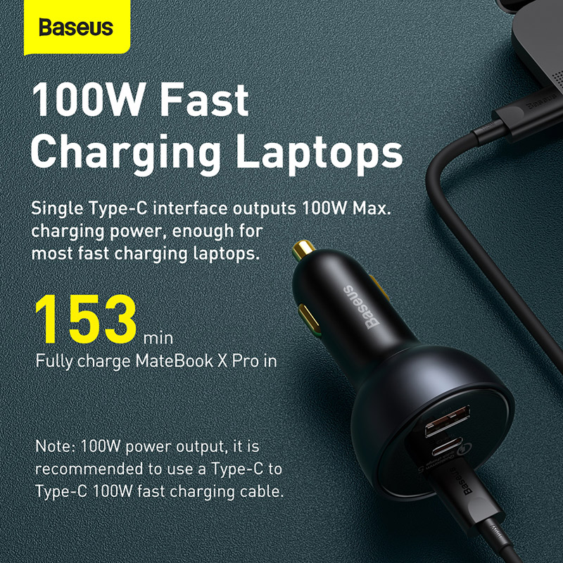 Baseus Auto Ladegerät 160W Schnelle Ladung QC 5,0 Auto Telefon Ladegerät Auto Leichter Slot Ladegerät Für iPhone 13 12 Profi Laptops Tabletten