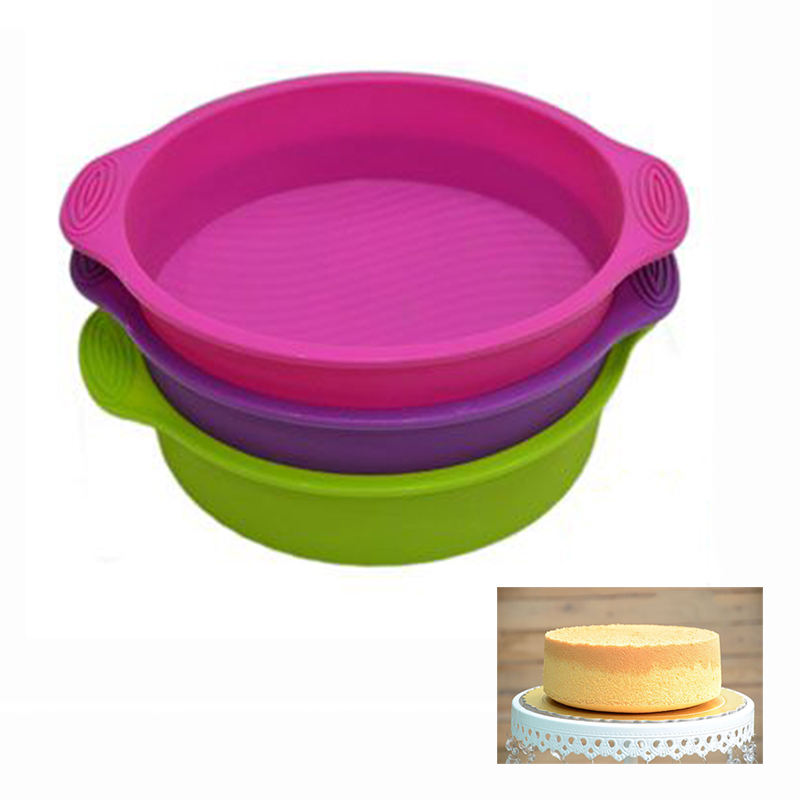 Molde de silicona para Tartas Transhome 3D de 29x24,5x6 cm, molde redondo para hornear, utensilios para repostería, utensilios para Tartas, utensilios para hornear