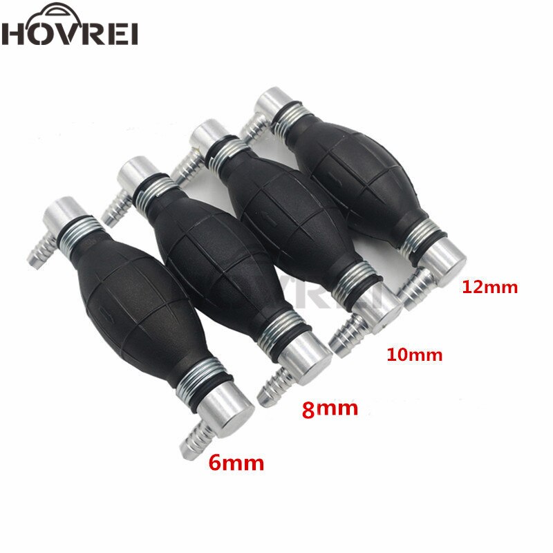 1pcs 6/8/10/12mm Rubber & Aluminum Vacuum Fuel Pump Line Hand Primer Bulb Gas Petrol For Boats Tractors Cars's Engine