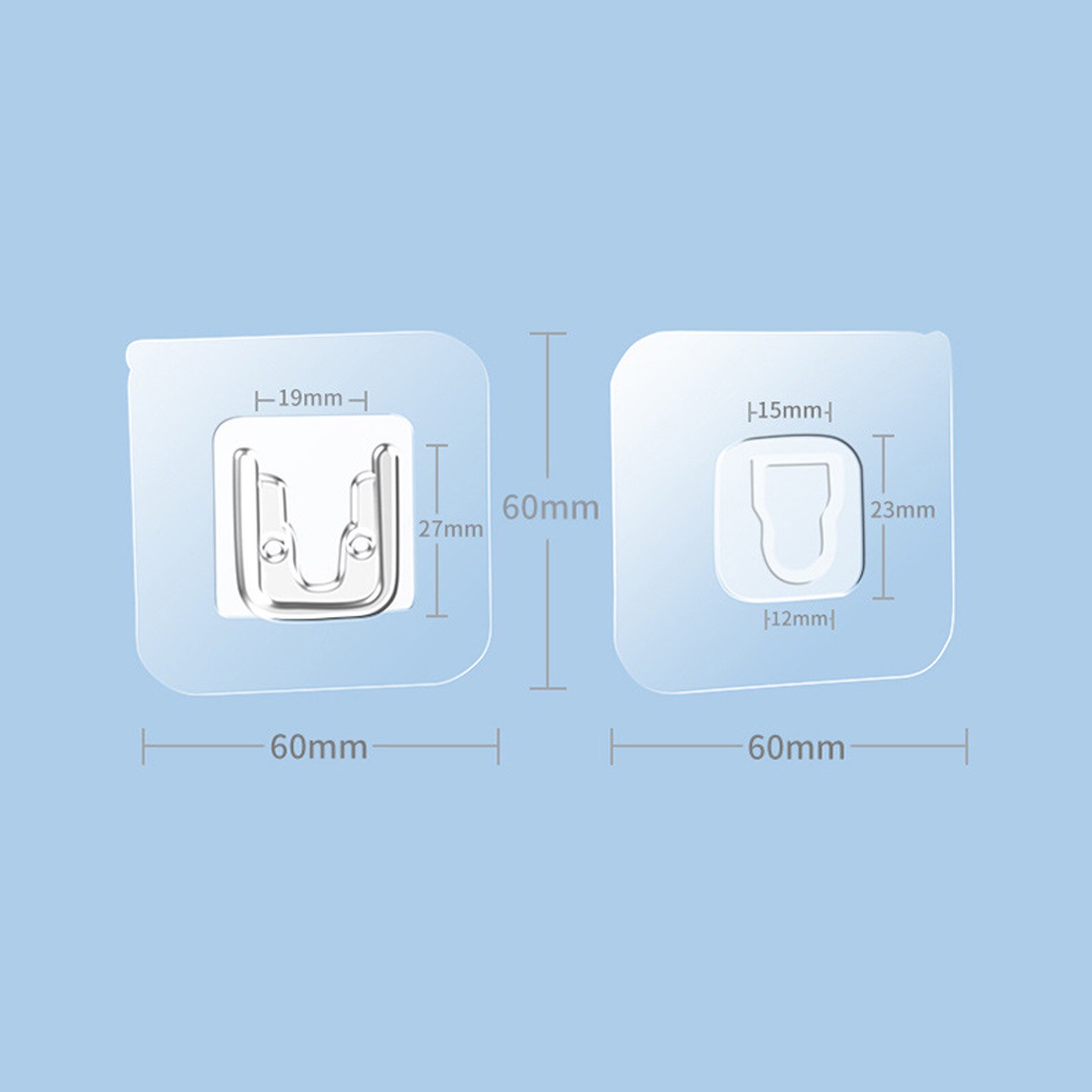 Double-sided Adhesive Wall Hooks Storage Tools Wall Mounted Storage Hooks For Kitchen Waterproof Seamless Hanging Hook