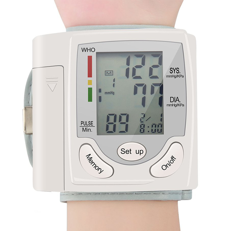 Manchet Pols Bloeddrukmeter Digitale Automatische Bloeddrukmeter Hartslagmeter Draagbare Bloeddrukmeter Tonometer
