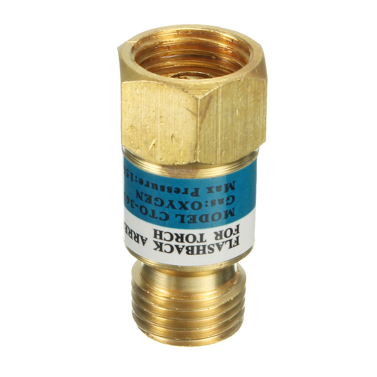 Oxygen & Acetylene Tank Check Valve Brass Set Adapter Torch End Welding Cutting use with Flashback Arrestor