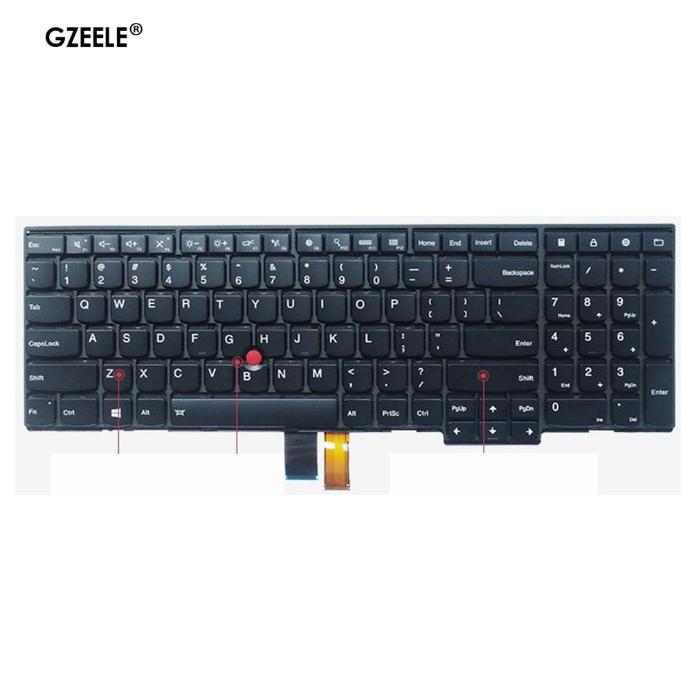 Bagbelyst engelsk tastatur til lenovo ibm thinkpad  e531 l540 w540 w550 w541 t540 t540p e540 p50s l570 t560 l560 us