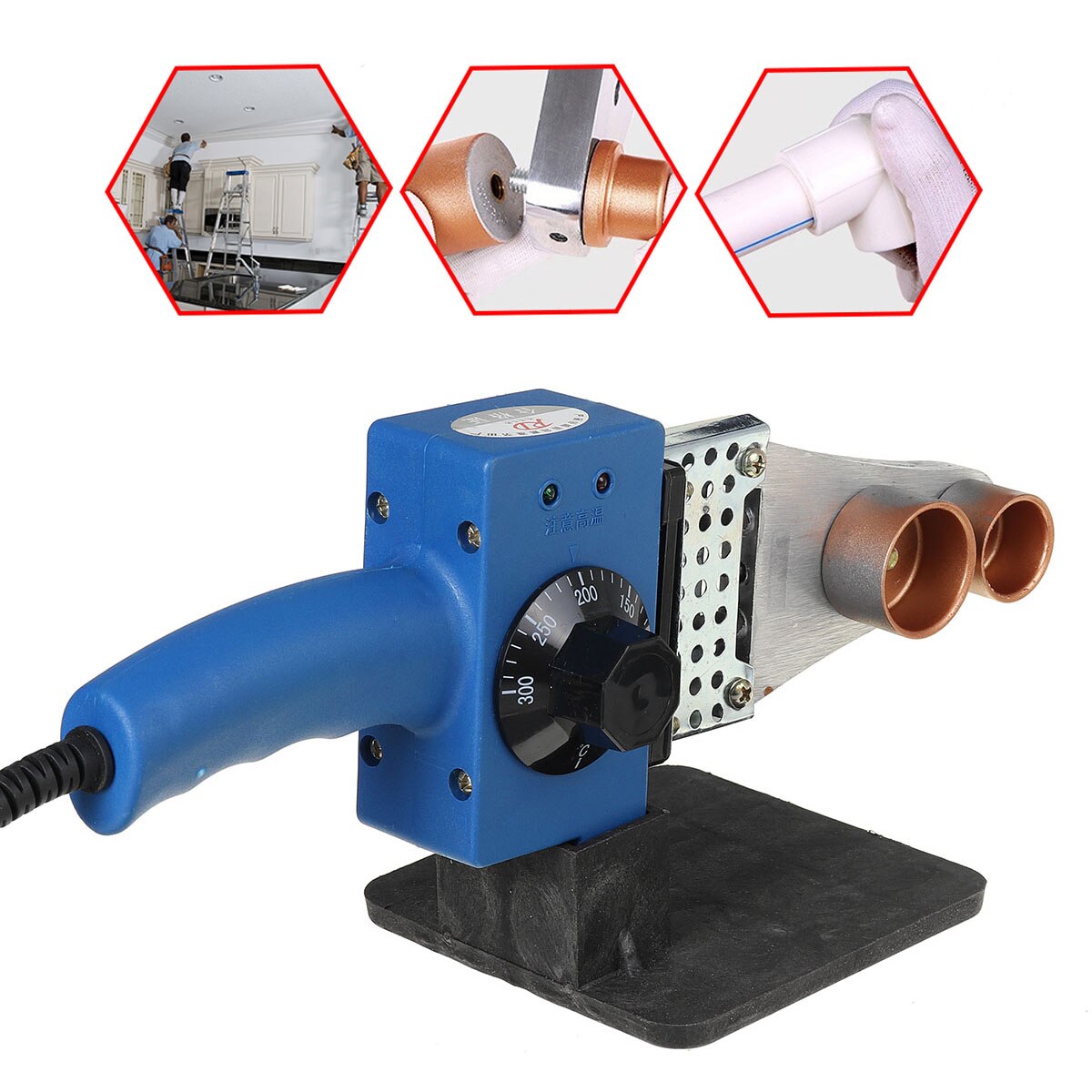 800w 20mm 25mm 32mm rør loddebolt plast sveising pp/ppr/pb/pe rør sveisemaskin rør elektrisk oppvarming smelteverktøy