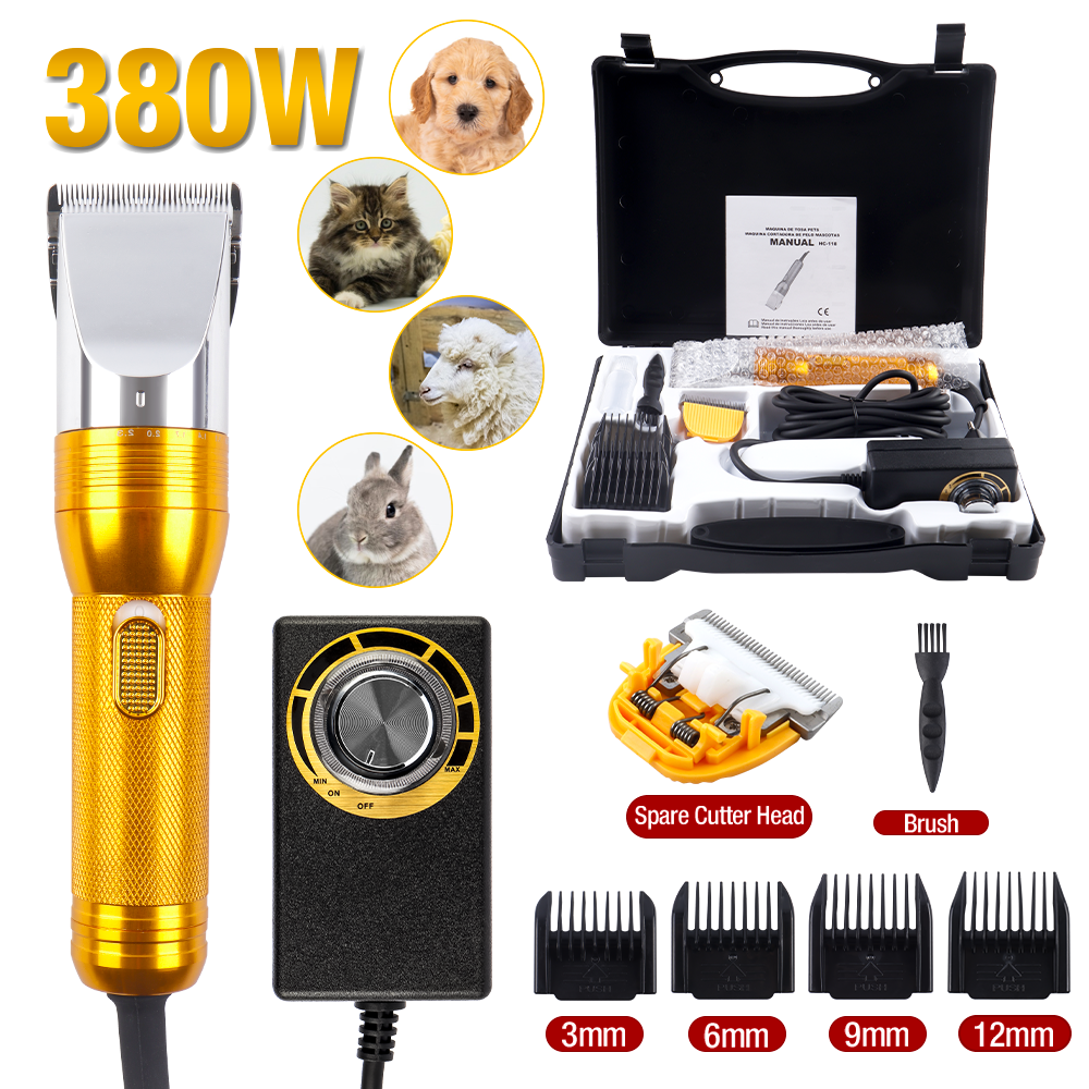 Cortadora de pelo para mascotas de 380 W, cortadora de pelo para gatos domésticos, cortadora de pelo para perros, cortadora de pelo para alfombras, cortadora de pelo para ovejas y cabras, herramientas eléctricas: XS
