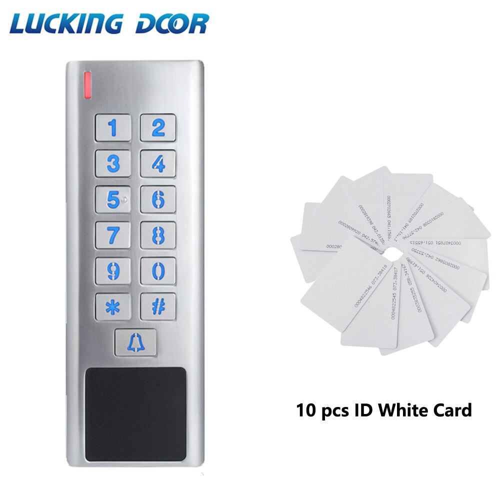 IP68 Waterproof Outdoor Rfid Door Access Control Reader 2000Users WG input output security RF Access Control Keypad reader: AC EM 10 card