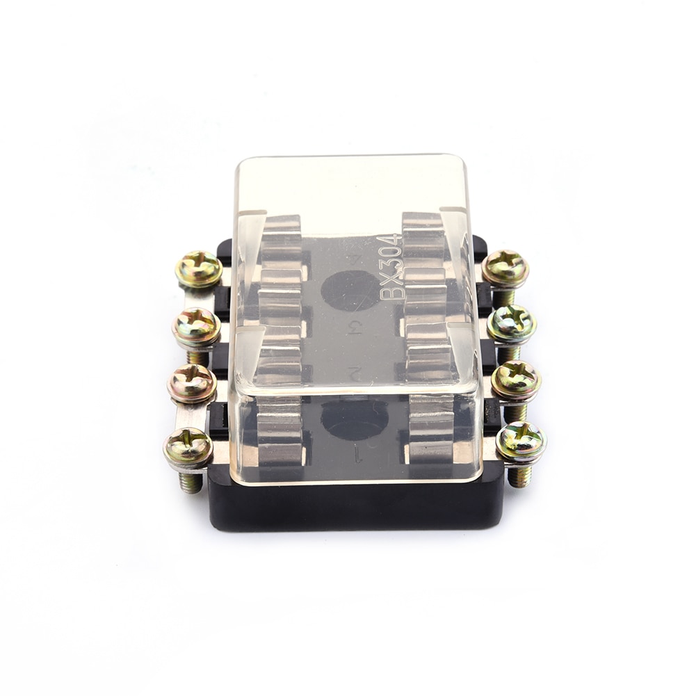4 Way Fuse Box DC 12V - 32V Circuit Car Trailer Auto Blade Fuse Box Block Holder For AGC &amp; JSO Fuses