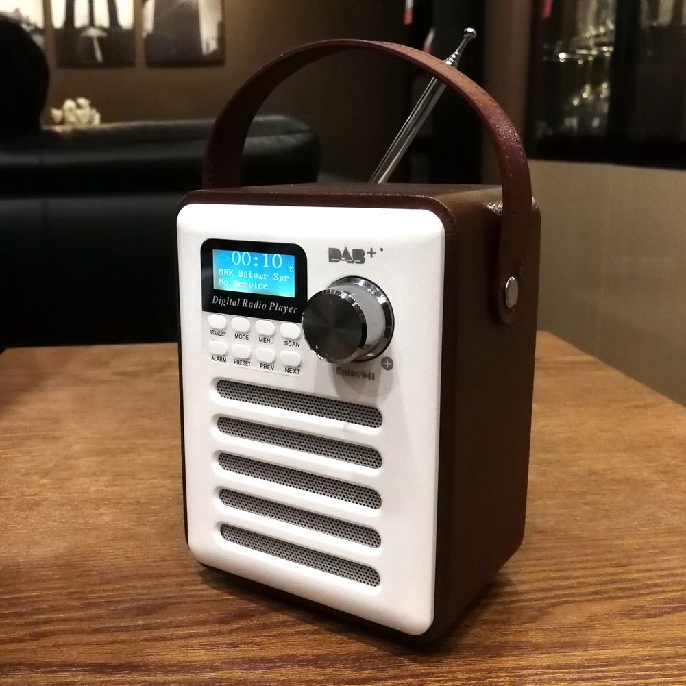 Bluetooth 4.2 Wooden DAB Radio Digital DAB/DAB+ FM Wi-Fi Speaker Bluetooth Wireless Radio FM/TF Card/U Disk/Alarm Clock