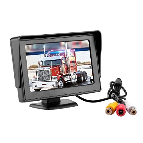 4.3 inch Foldable Car Monitor TFT LCD Display Cameras Reverse Camera Parking System for Car Rearview Monitors NTSC PAL: Default Title