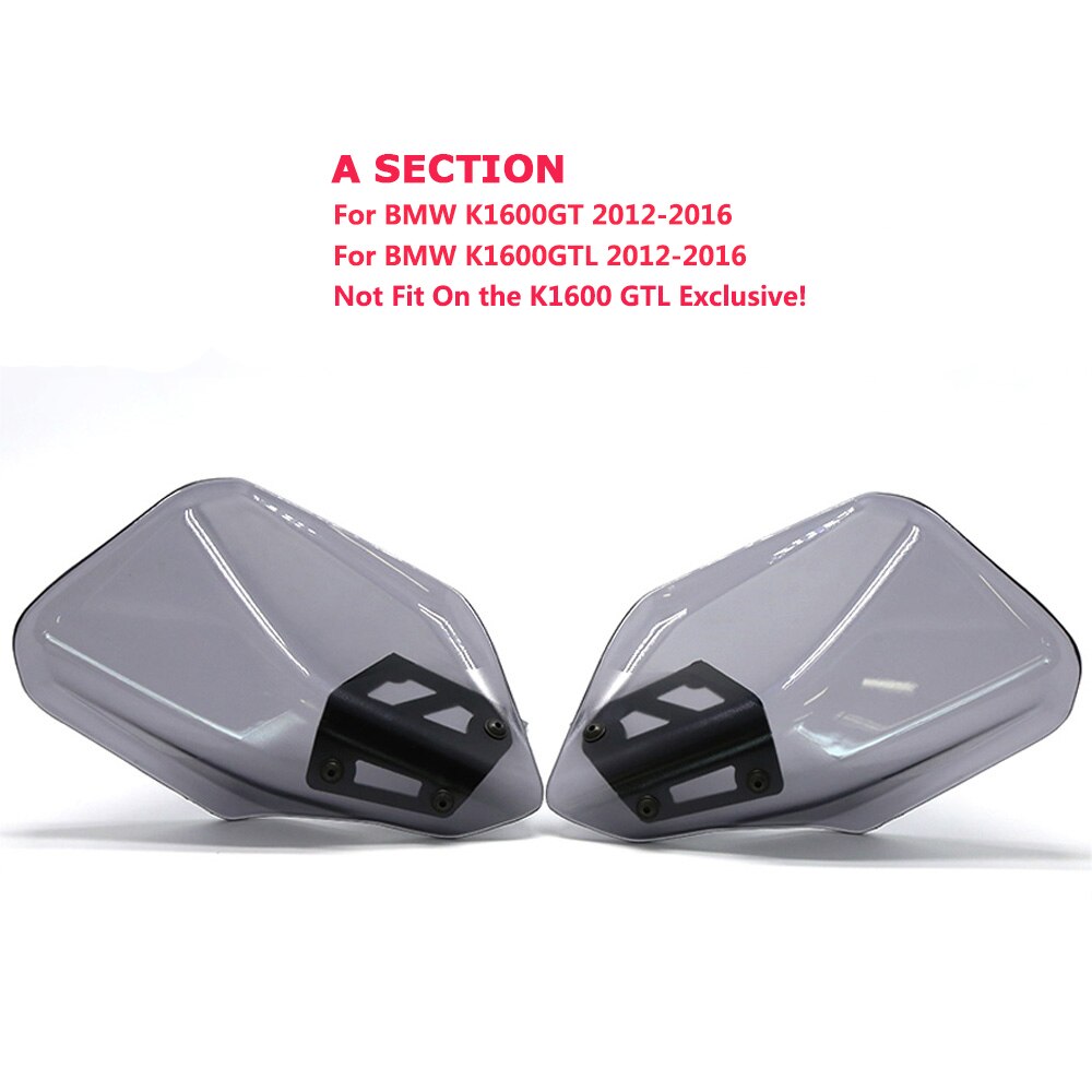Garde-mains de moto, pour BMW K1600GT K1600GTL K1600B K1600 GT GTL, protection des mains, pare-brise: A Section Smoke
