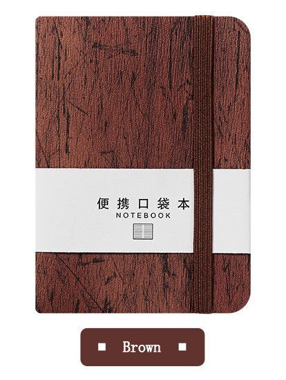 A6/A7 Pocket Notebook Portable diary Notepad Journals notebook agenda 2022 planner записная книжка office school supplies: Brown / A6