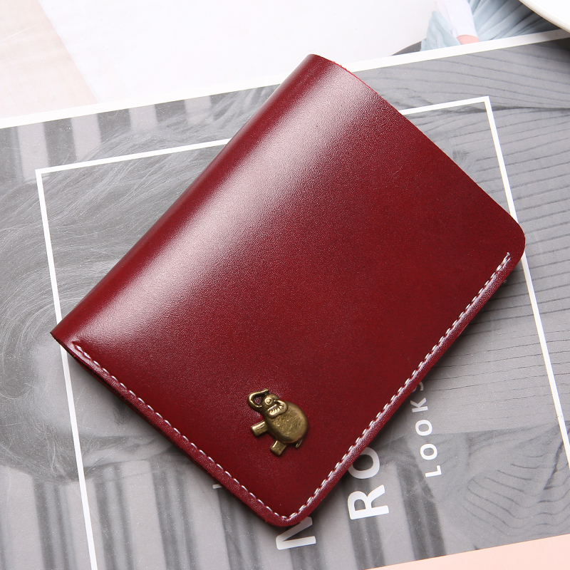 Cartera de mujer de la fruta de la personalidad lindo Mini fresa sandía chica adolescente pequeño monedero Top carteras de cuero monederos: third red