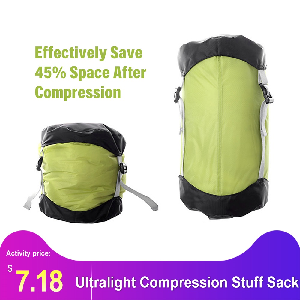 Ultralight Compressie Stuff Sack Slaapzak Compressie Zak Tasje Organizer 10L/15L/20L voor Backpacken Camping