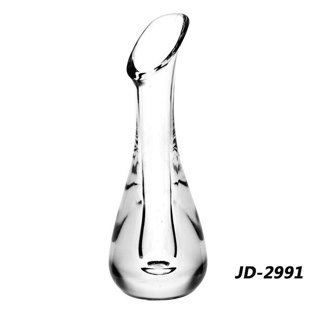 Florero de plástico transparente para decoración creativa, jarrón de cristal de imitación para el hogar, mesa para sala de estar: A 8cm 17 8cm