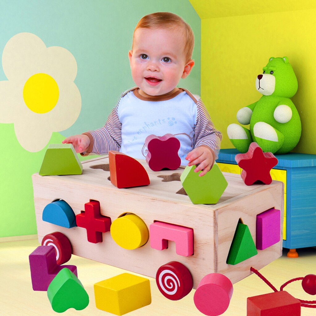 Shape Sorter Block Recognition Puzzle Toys Educational Interactive Activity
