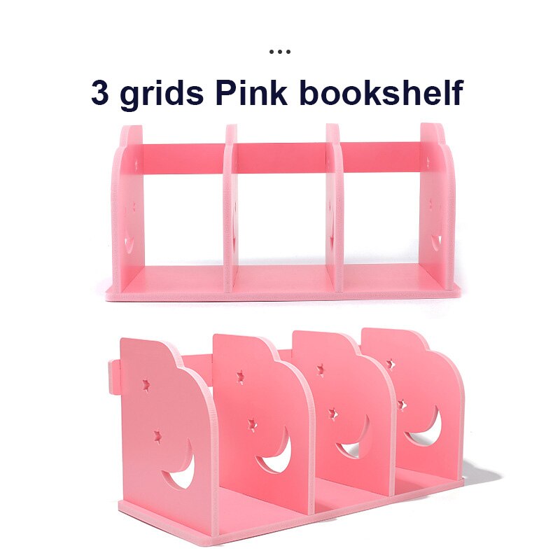 3 Grids Multifunctionele Document Trays Bestand Papepr Brief Houder Briefpapier Opslag Waterdichte Bureau Organizer Office Accessoires: Pink bookshelf