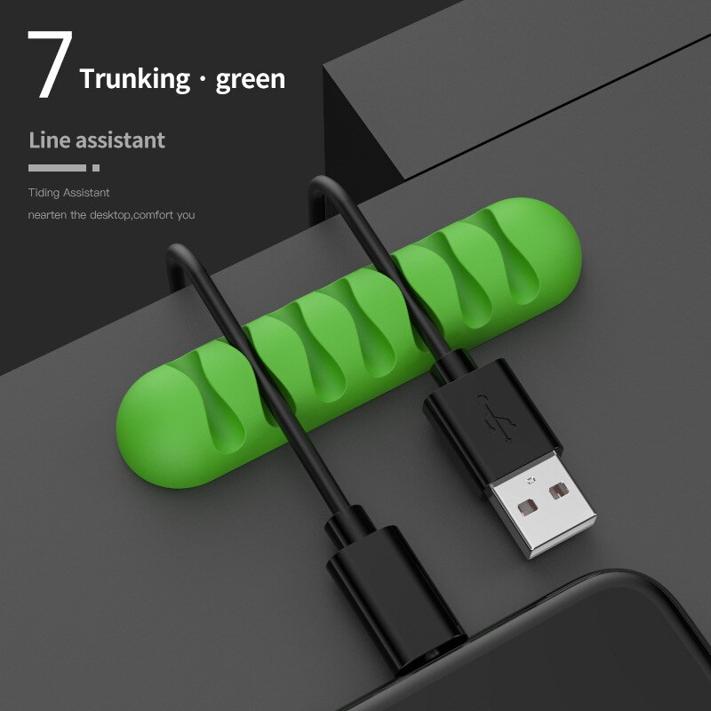 Silicone Cable Organizer Flexible Cable Winder Management Clips Earphone Cable Holder Protector For Mouse Keyboard Headphone